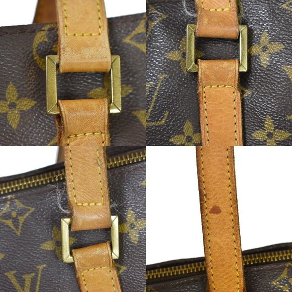 LOUIS VUITTON Cabas Mezzo Shoulder Bag Monogram Leather Brown - Picture 10 of 16